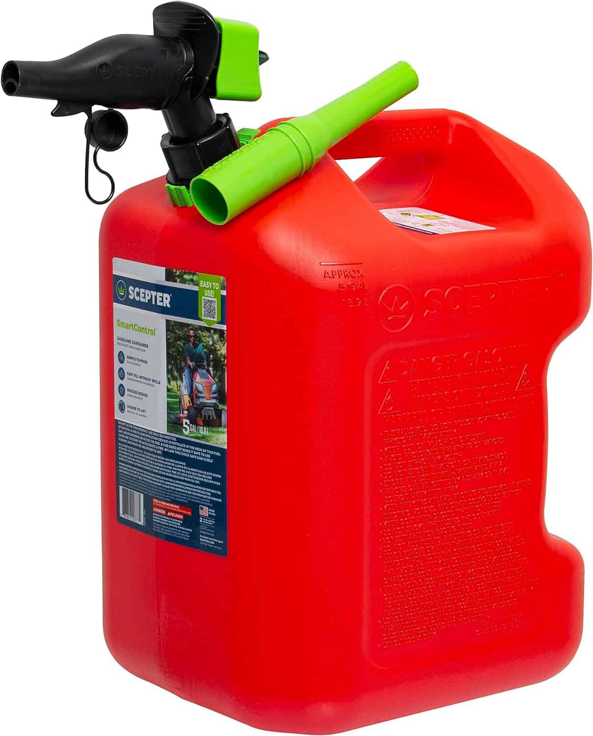 Scepter FSCG552 Fuel Container with Spill Proof SmartControl Spout with ...